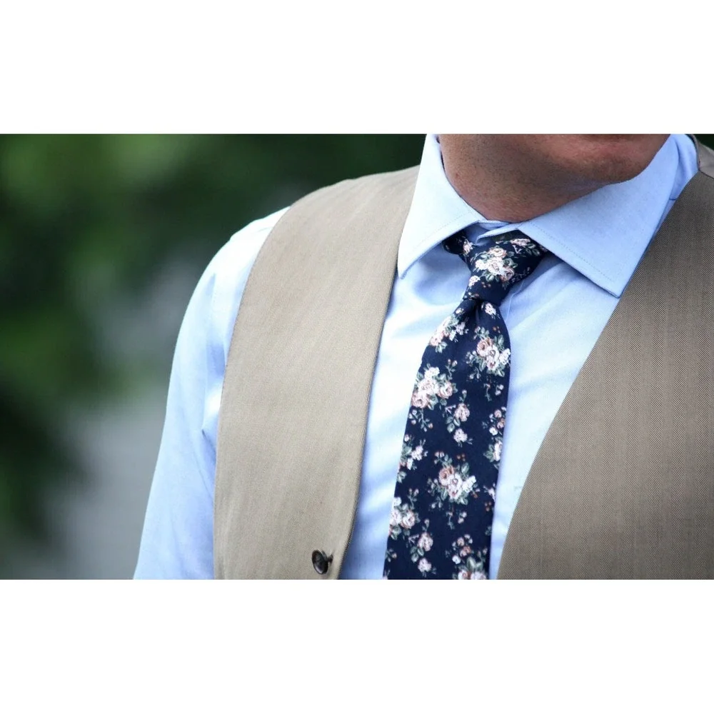 Floral cotton Men's Necktie Skinny 2‎ 1/2W 58L
